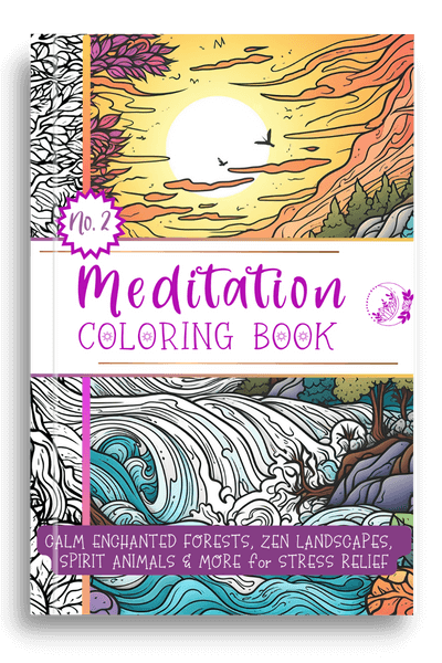 Meditation Coloring Book No. 2 for Adults Mindfulness Spiritual Zen Calm Celtic Geometric Animals Stress Relief