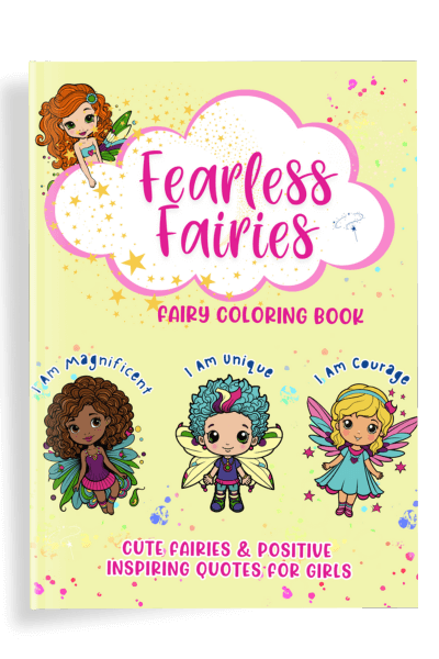 Fairy Coloring Book for Kids Magical Enchanted Positive Quotes Mindfulness Cute Teens