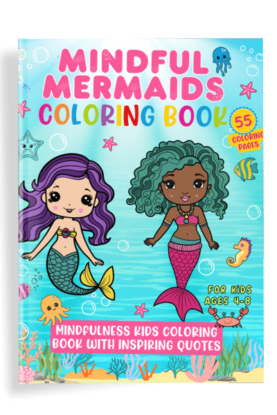 Mermaids Coloring Book for Kids Whimsical Fantasy Animals Girls Cute